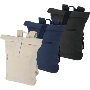 Logotrade promotional item image of: Recanvas 14” GRS recycled rolltop backpack 16L