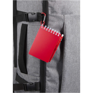 Logo trade advertising products picture of: Lig Mini recycled outdoor soft cover notebook and ballpoint pen set (black ink)