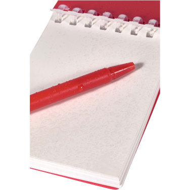 Logo trade promotional gifts image of: Lig Mini recycled outdoor soft cover notebook and ballpoint pen set (black ink)