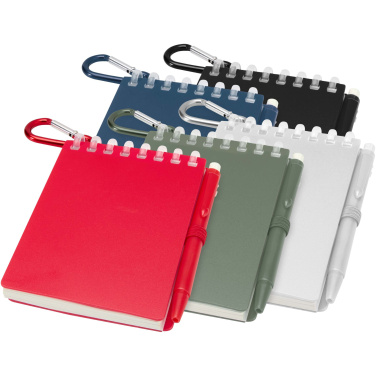 Logotrade promotional gift image of: Lig Mini recycled outdoor soft cover notebook and ballpoint pen set (black ink)