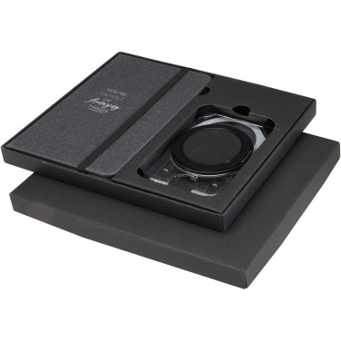 Logo trade business gifts image of: Kern A6 hard cover notebook and MagSafe wallet gift set