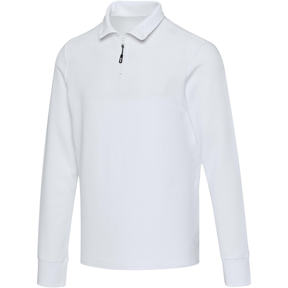 Logo trade promotional giveaways picture of: Zeus long sleeve unisex half zip polo