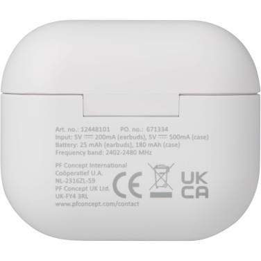 Logo trade business gifts image of: Altais recycled plastic True Wireless Bluetooth® headset