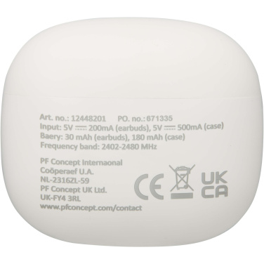 Logotrade promotional gift picture of: Alterf recycled plastic True Wireless Bluetooth® headset with silicone eartips