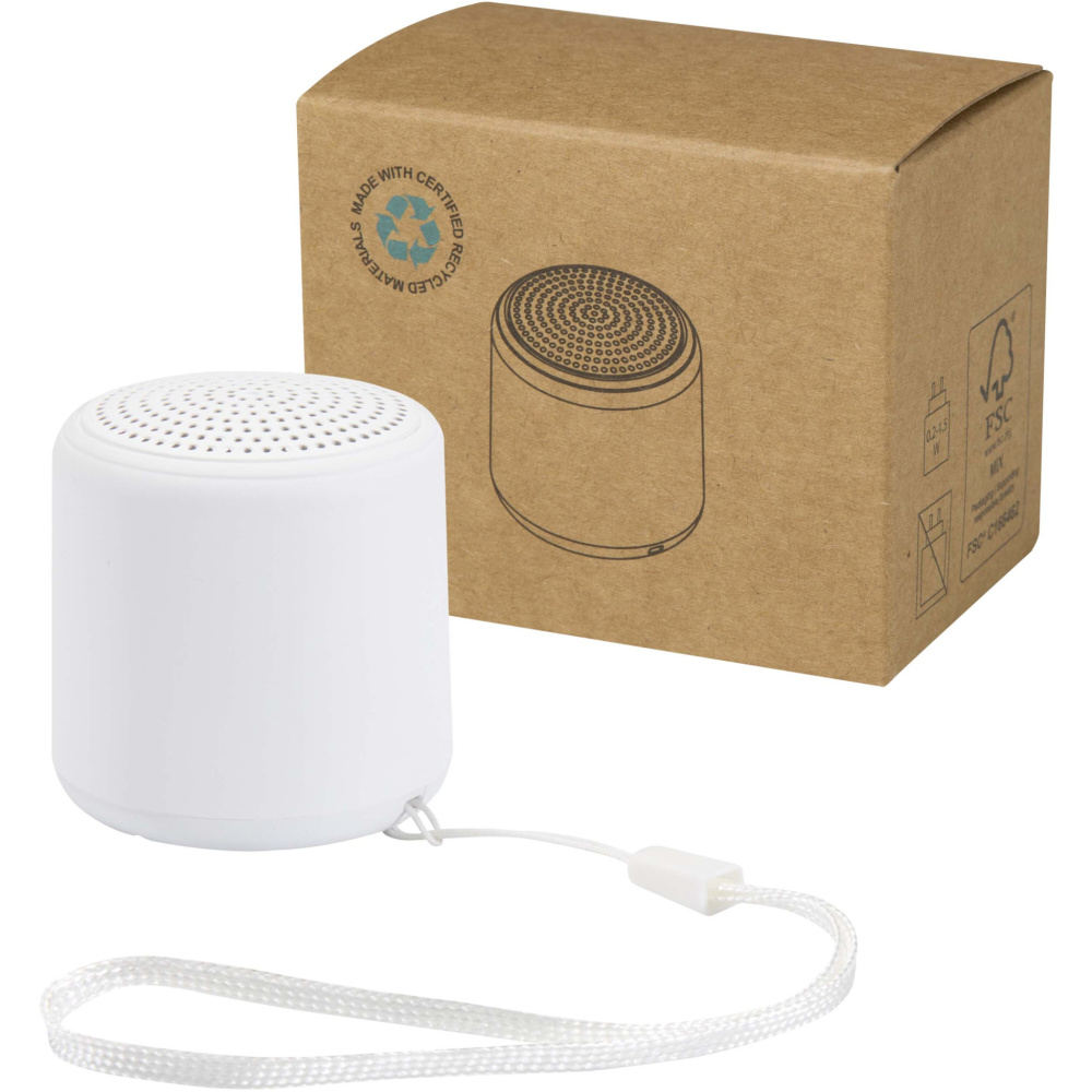 Logo trade promotional gifts image of: Velkis 3W recycled plastic wireless Bluetooth® speaker