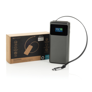 Logo trade promotional giveaways image of: Quantum RCS ultra-fast PD45W 10.000mAh powerbank with screen
