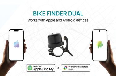 Logo trade promotional merchandise picture of: Bike finder Dual RCS bike bell with worldwide locating