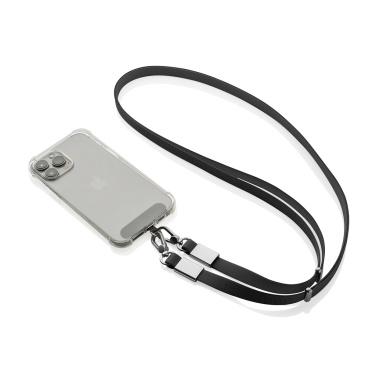 Logo trade promotional giveaways image of: Nivo RCS recycled PET Crossbody lanyard