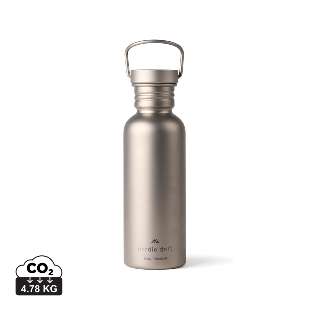 Logo trade promotional giveaways picture of: Nordic Drift Trail Ultra Light Titanium 600ml Water Bottle