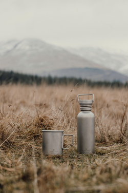 Logo trade promotional merchandise photo of: Nordic Drift Trail Ultra Light Titanium 600ml Water Bottle