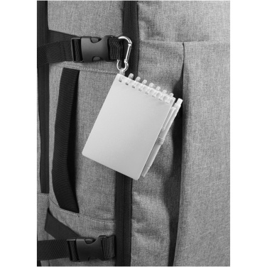 Logotrade business gift image of: Lig Mini recycled outdoor soft cover notebook and ballpoint pen set (black ink)