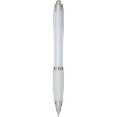Logotrade promotional merchandise image of: Nash RCS recycled plastic ballpoint pen with coloured barrel and grip (blue ink)
