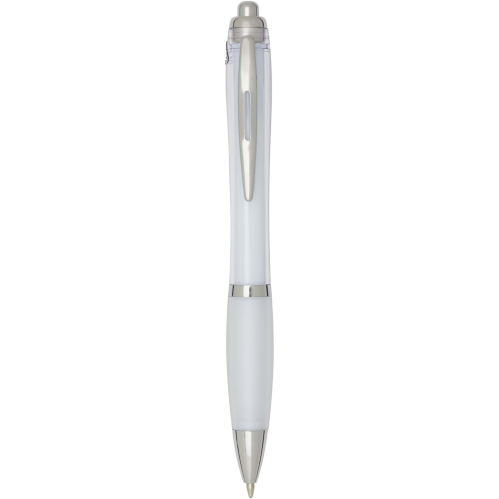 Logotrade corporate gift image of: Nash RCS recycled plastic ballpoint pen with coloured barrel and grip (black ink)