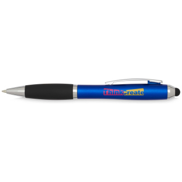 Logotrade promotional giveaways photo of: Nash RCS recycled plastic stylus ballpoint pen with coloured barrel and black grip (black ink)