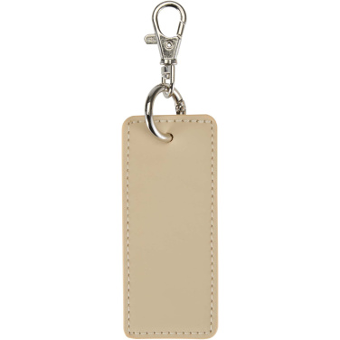 Logotrade promotional gift image of: Resi Plus GRS recycled rectangle charm keychain