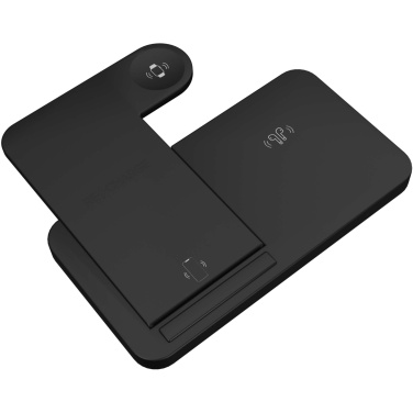 Logotrade promotional giveaway picture of: SCX.design W28 3-in-1 wireless charging base with phone stand