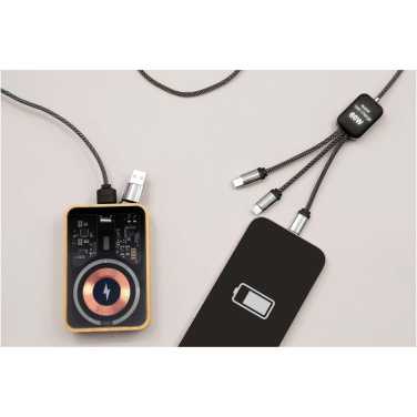 Logo trade promotional items image of: SCX.design C33 60W Type-C charging cable with dual light-up logo