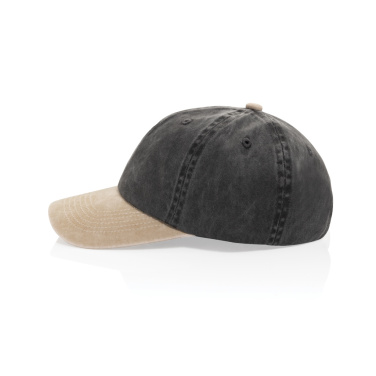 Logo trade promotional products picture of: BEAU AWARE™ Washed 6 panel 270gsm cotton twill two tone cap