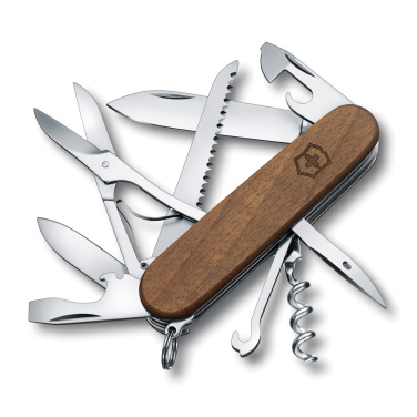 Logo trade corporate gifts picture of: VICTORINOX Pocket Knife Huntsman Wood 13 functions
