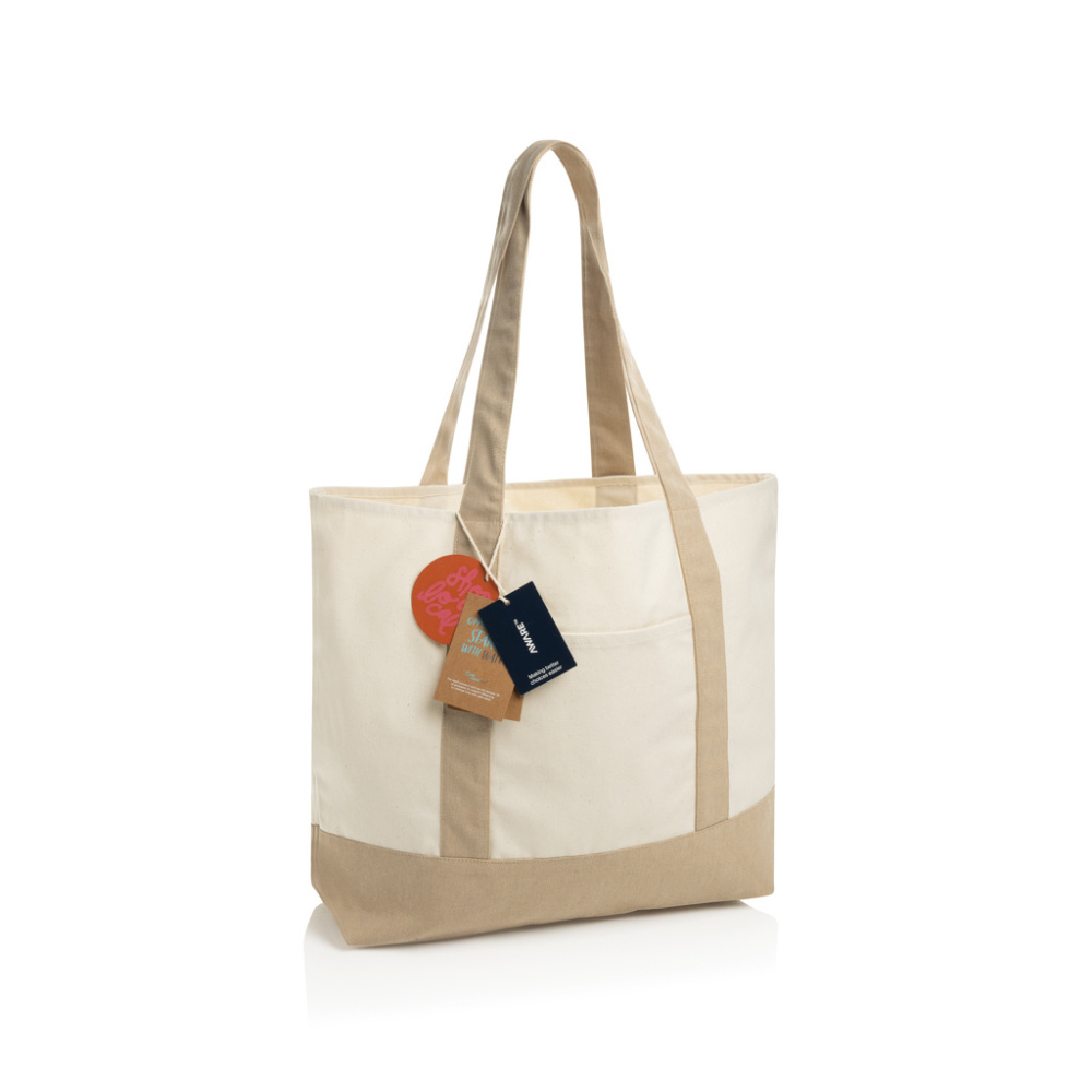 Logo trade promotional items picture of: SHOP LOCAL AWARE™ recycled cotton 350gsm Tote bag