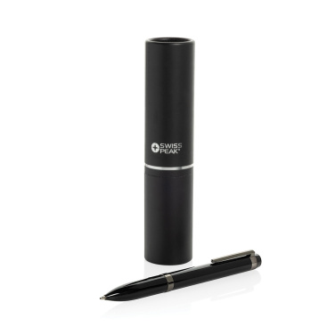 Logo trade promotional product photo of: Swiss peak OSLO recycled stainless steel deluxe pen