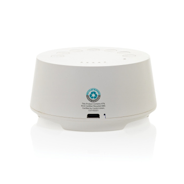 Logo trade advertising product photo of: Flora RCS recycled plastic white noise speaker
