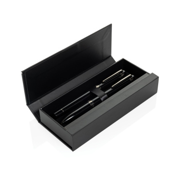 Logotrade promotional gift picture of: Swiss peak OSLO recycled stainless steel deluxe pen set