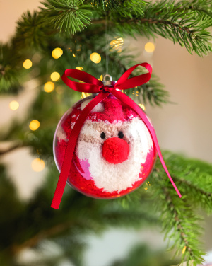 Logo trade promotional giveaways picture of: Santa socks in bauble ornament