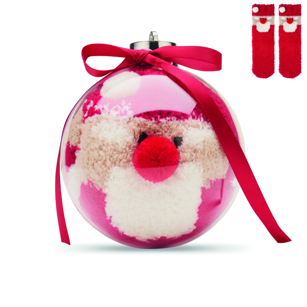 Logotrade promotional gift image of: Santa socks in bauble ornament