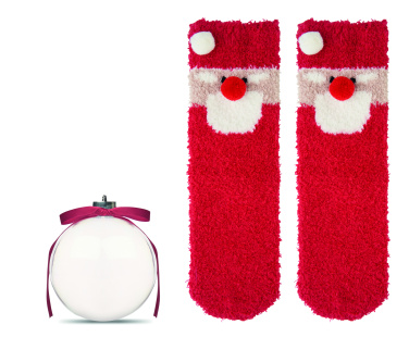Logotrade promotional giveaway picture of: Santa socks in bauble ornament