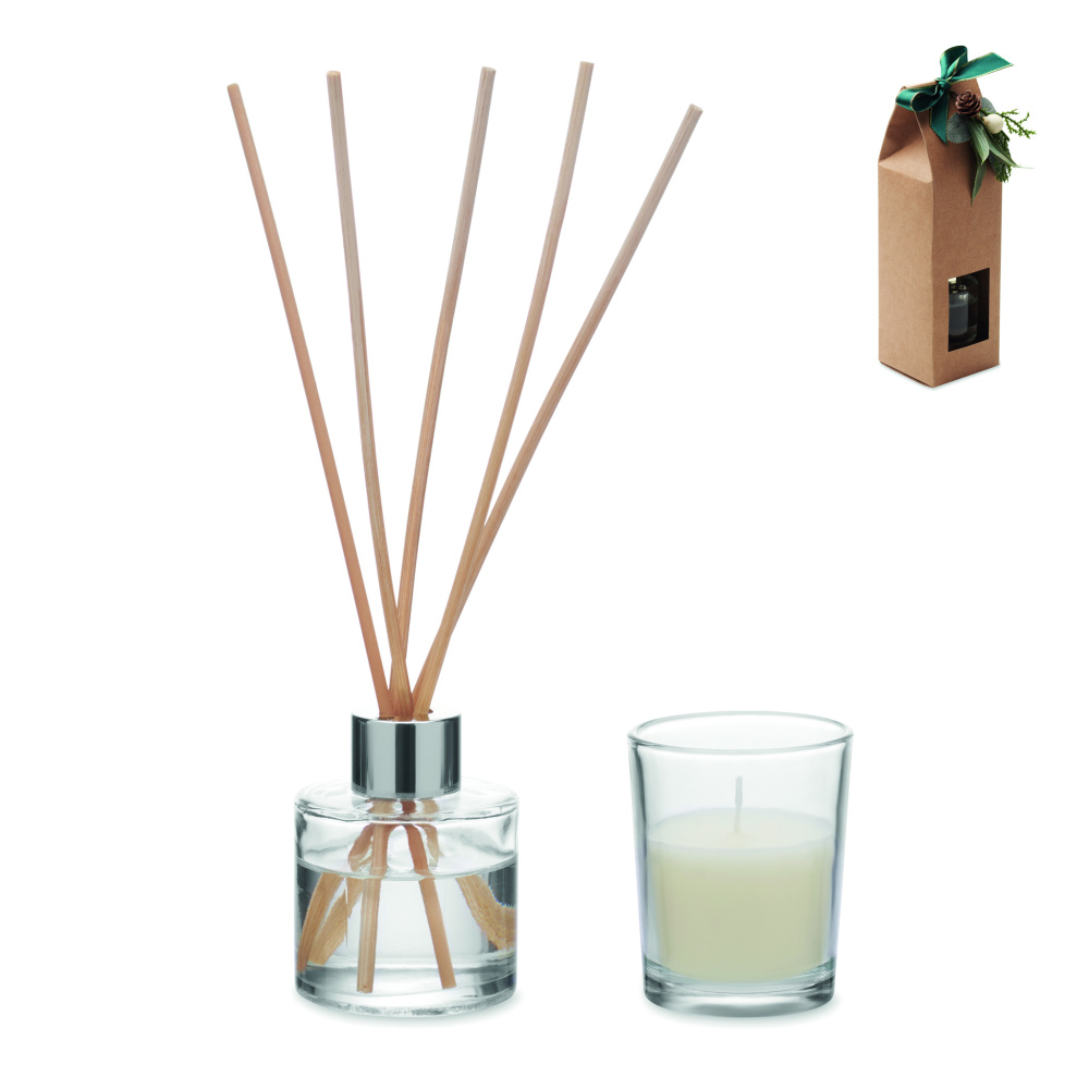 Logo trade promotional merchandise photo of: Vanilla diffuser & candle set