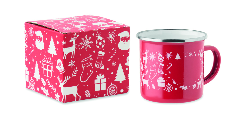 Logotrade business gift image of: Christmas enamel mug 300ml