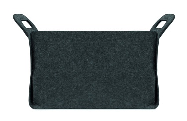 Logo trade business gifts image of: Foldable RPET felt basket