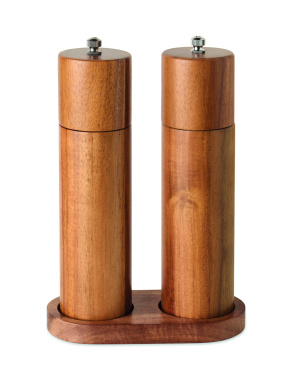 Logo trade promotional giveaways image of: Acacia salt & pepper grinders