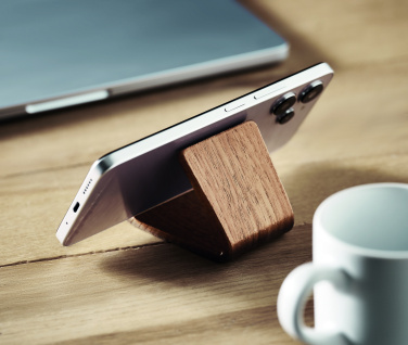 Logo trade corporate gifts picture of: Walnut wood phone stand