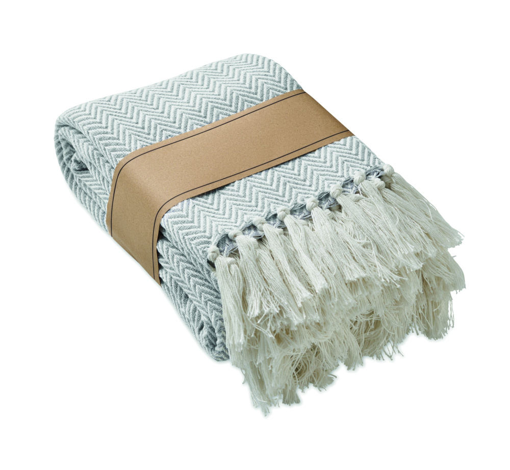 Logo trade promotional item photo of: Recycled polycotton blanket