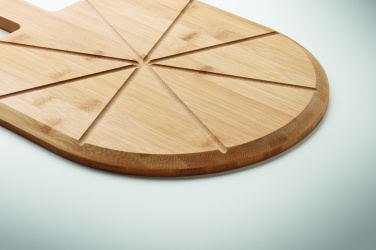 Logo trade promotional merchandise picture of: Bamboo pizza board & cutter