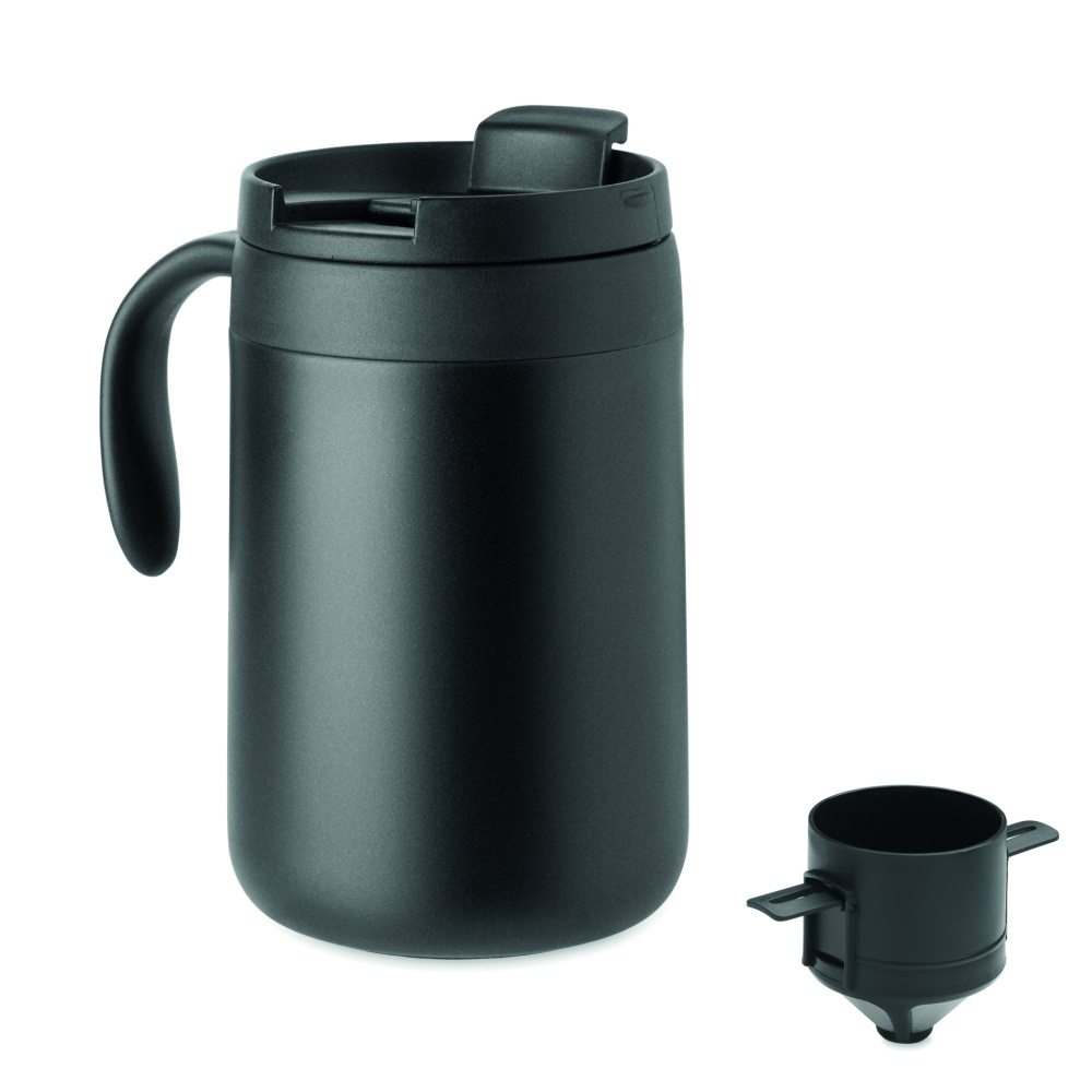 Logo trade corporate gifts picture of: Double wall mug coffee filter