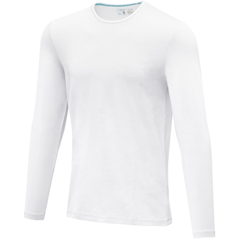 Logotrade meene foto: Ponoka pikkade varrukatega meeste orgaaniline T-särk