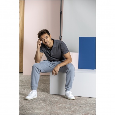 Logotrade meened pilt: Grafiit lühikeste varrukatega meeste orgaaniline polo