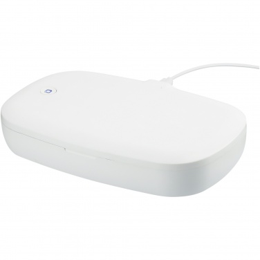 Logo trade firmakingitused foto: UV-kapsel nutitelefoni desinfitseerimisvahend koos 5 W juhtmevaba laadimispadjaga