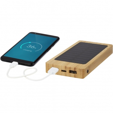 Logotrade reklaamtoote foto: Akupank Alata 8000 mAh bambusest päikesepank