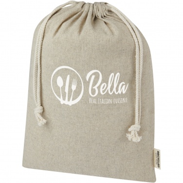 Logotrade reklaamtooted pilt: Pheebs 150 g/m² GRS taaskasutatud puuvillast kingikott suur 4L