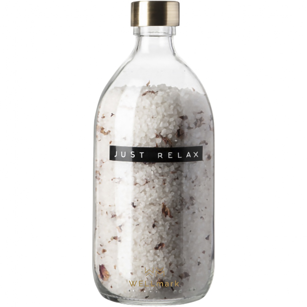 Logotrade firmakingituse foto: Wellmark Just Relax 500 ml vannisool – roosilõhn
