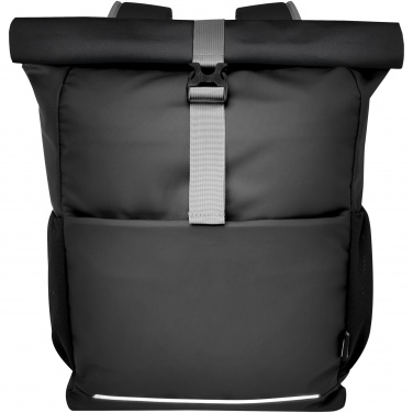 Logotrade reklaamtoote foto: Aqua 15" GRS taaskasutatud veekindel rulliga rattakott 20L