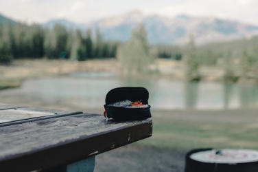 Logo trade reklaamkingi pilt: RCS taaskasutatud nubuck PU kotike esmaabikomplekt postitatav