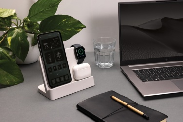 Logo trade reklaamkingi pilt: Joltz RCS taaskasutatud plastist topelt 15 W laadija koos iWatchi pesaga