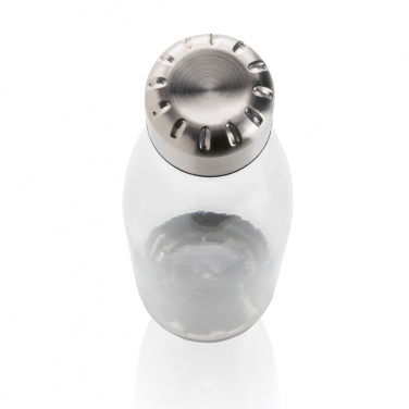 Logotrade meene foto: Lekkekindel veepudel roostevabast terasest kaanega