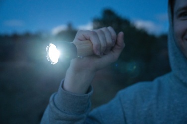 Logo trade firmakingi pilt: Lucid 5W RCS sertifitseeritud taaskasutatud plastikust ja bambusest taskulamp