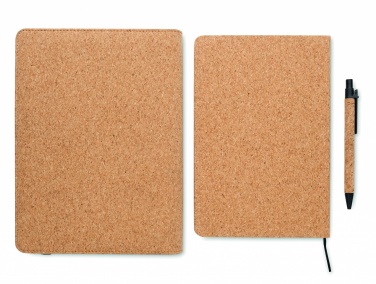 Logo trade reklaamtoote pilt: A5 märkmik-mapp korgist